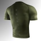 Hayabusa Core Short Sleeve Rashguard voor heren - Donkergroen