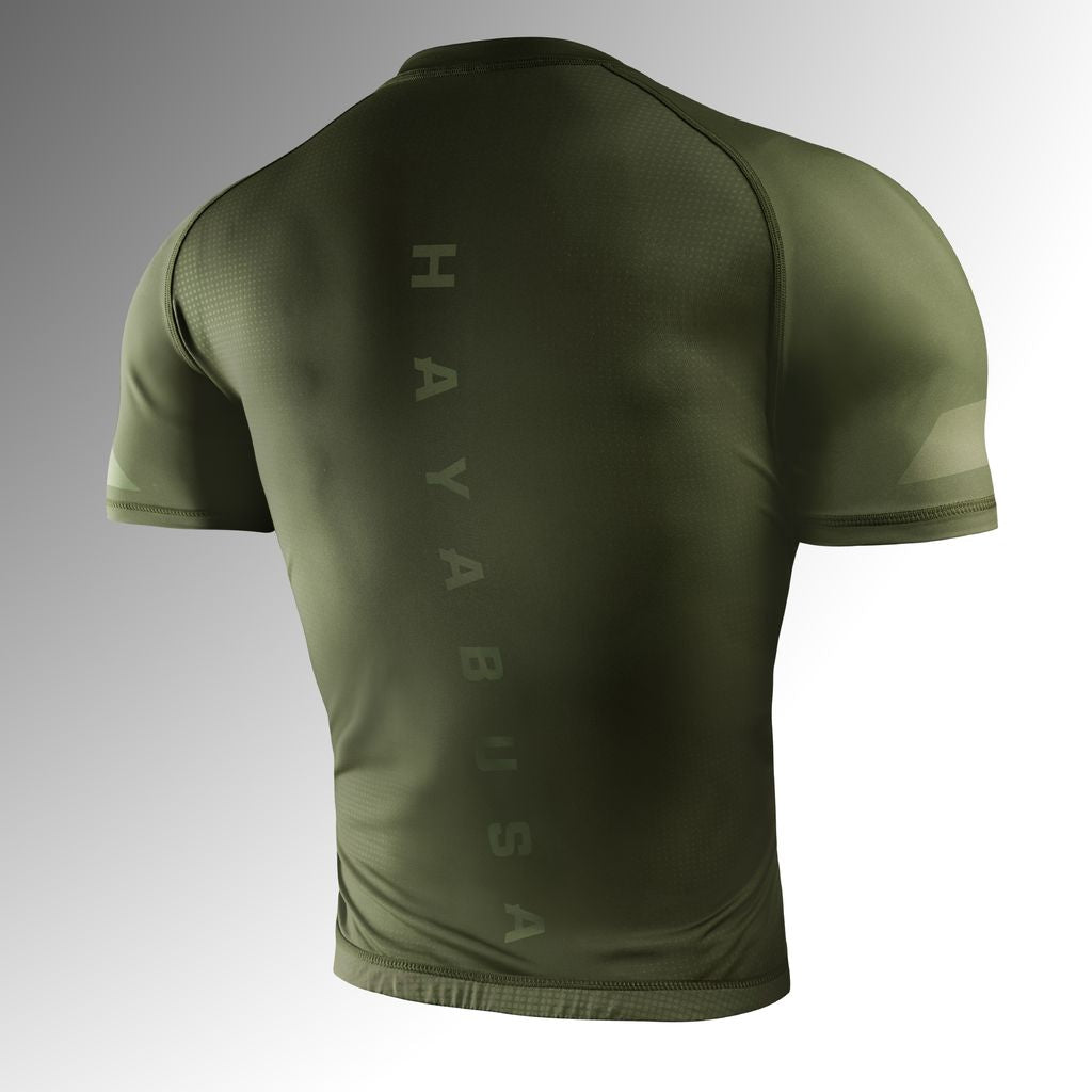 Hayabusa Core Short Sleeve Rashguard voor heren - Donkergroen