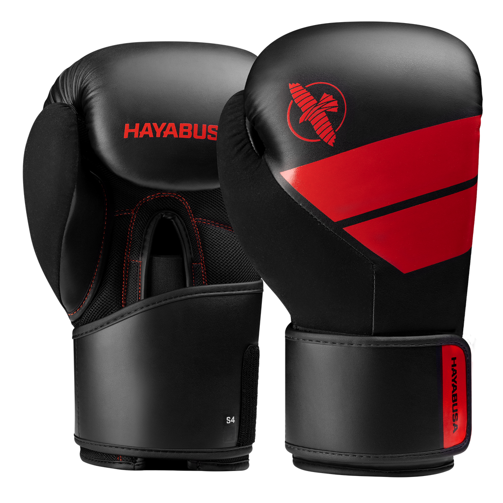 Hayabusa S4 Bokshandschoenen - Zwart/Rood