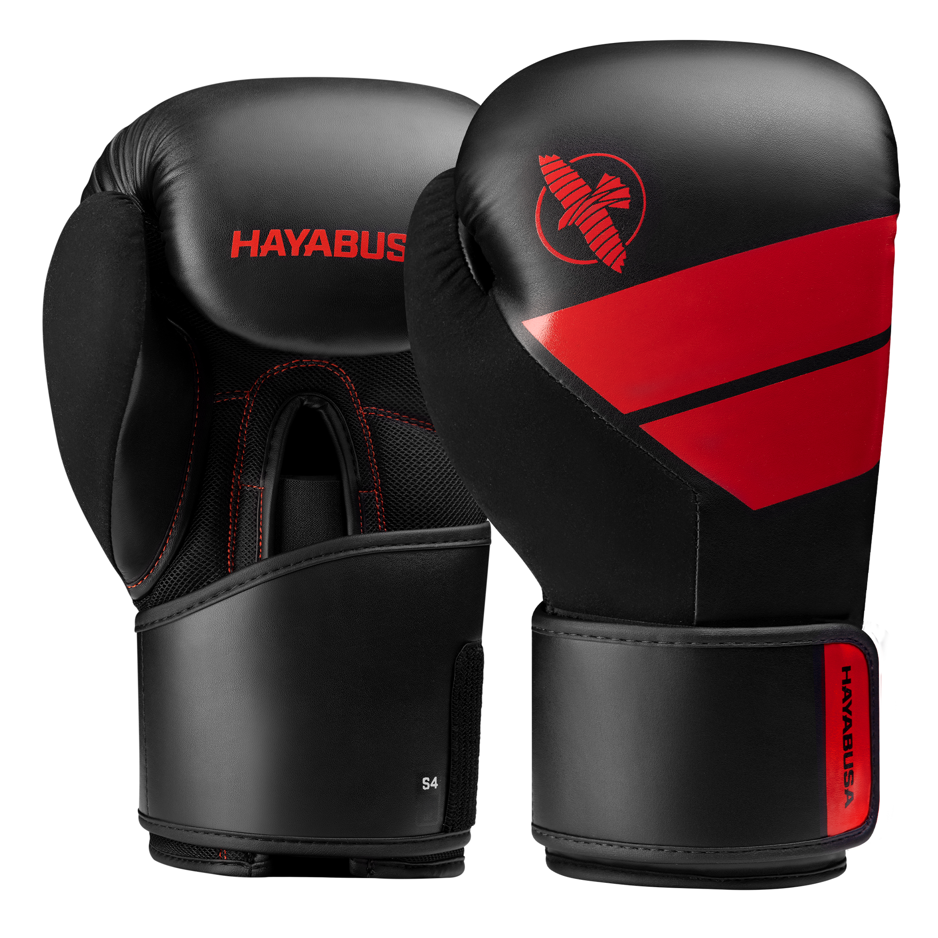 Hayabusa S4 Bokshandschoenen - Zwart/Rood