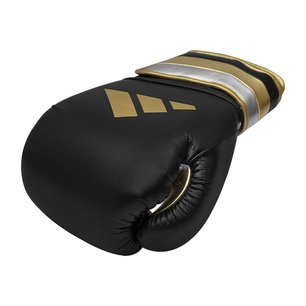 Adidas Speed 501 Bokshandschoenen - Zwart/Goud – schuin aanzicht