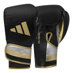 Adidas Speed 501 Bokshandschoenen - Zwart/Goud – voor- en handpalmzijde