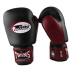 Twins Special BGVL 3 Bokshandschoenen - Echt Leer - Zwart / wijnrood