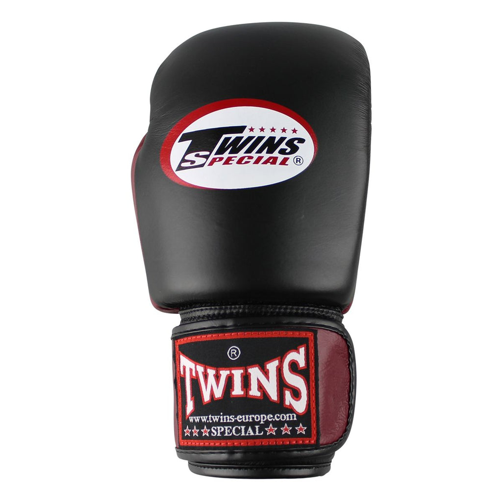 Twins Special BGVL 3 Bokshandschoenen - Echt Leer - Zwart / wijnrood