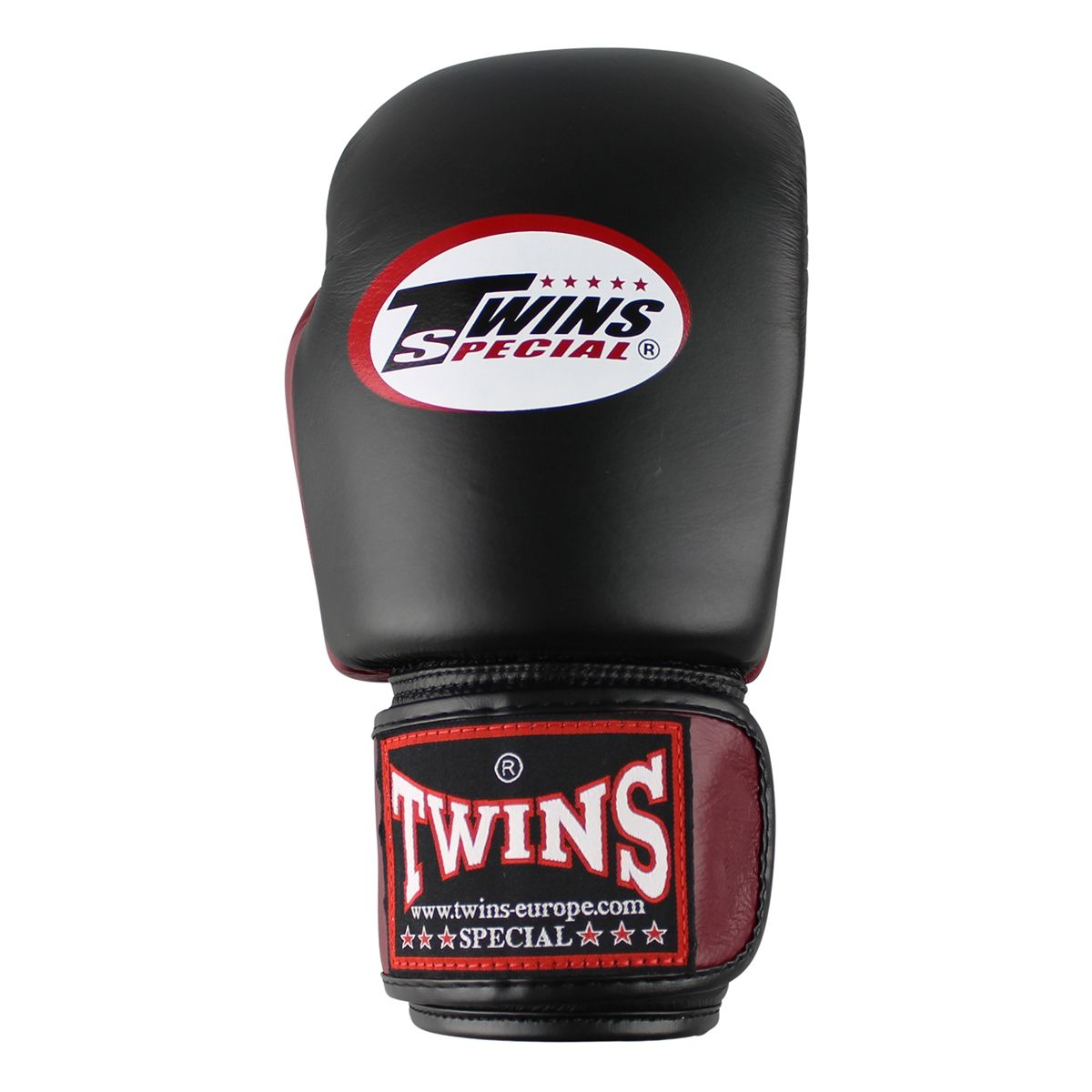 Twins Special BGVL 3 Bokshandschoenen - Echt Leer - Zwart / wijnrood