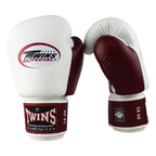 Twins Special BGVL 3 Bokshandschoenen - Echt Leer - Wit / wijnrood
