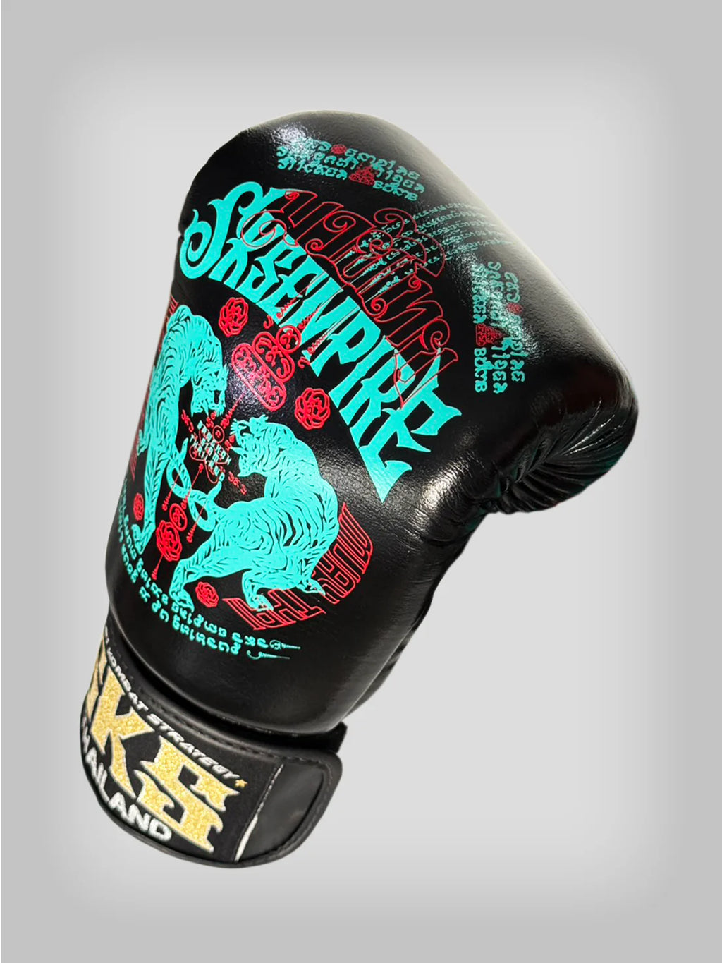 SKS Empire Bokshandschoenen - Sak Yant - Stickerbomb - Zwart / Blauw