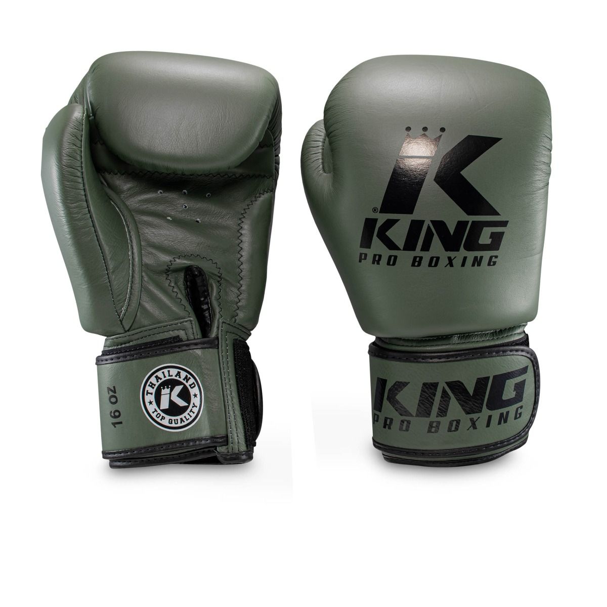 King Pro Boxing Bokshandschoenen - BGVL 3 - Olijfgroen