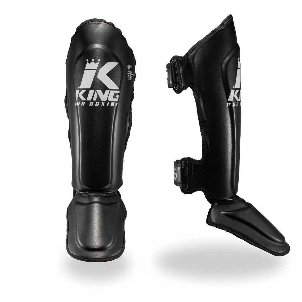 King Pro Boxing SGL 7 Kickboks Scheenbeschermers - zwart/wit