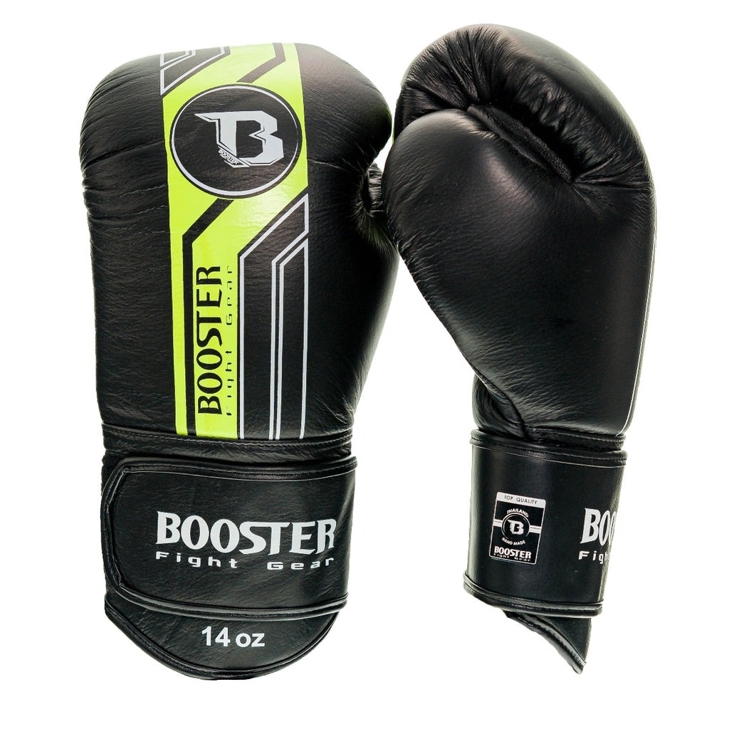 Booster Pro Range BGL V9 Bokshandschoenen - Echt Leer - zwart/geel
