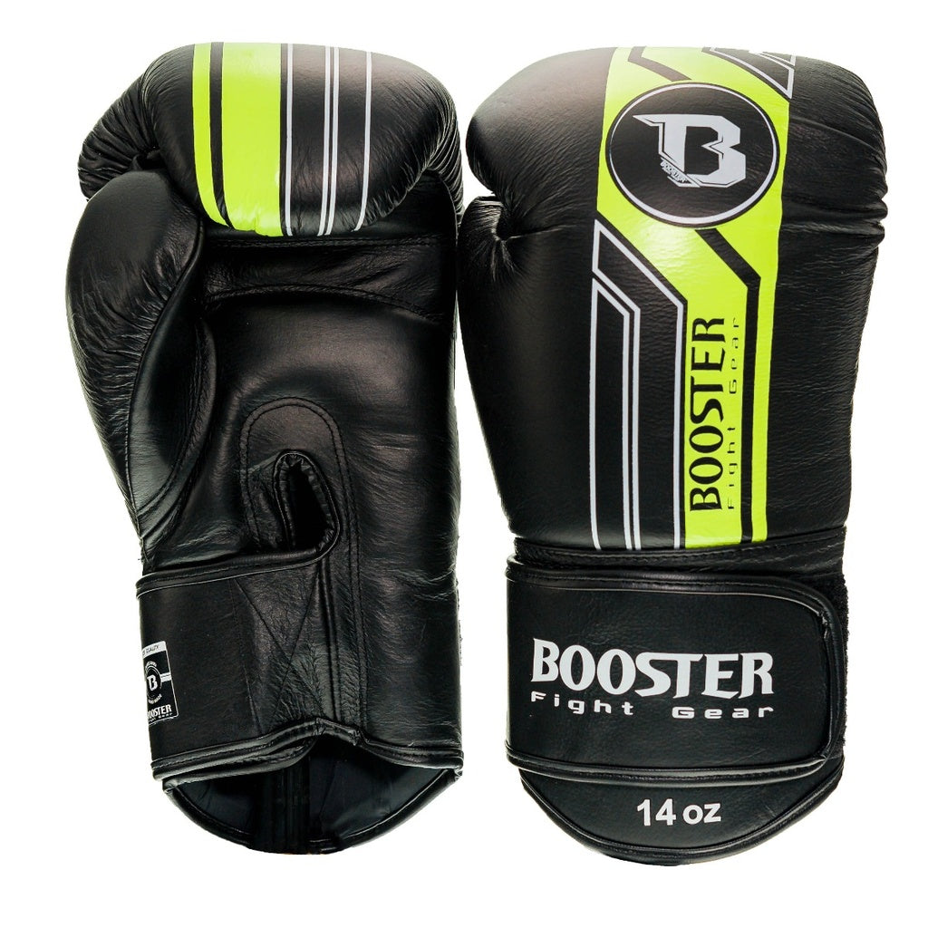 Booster Pro Range BGL V9 Bokshandschoenen - Echt Leer - zwart/geel