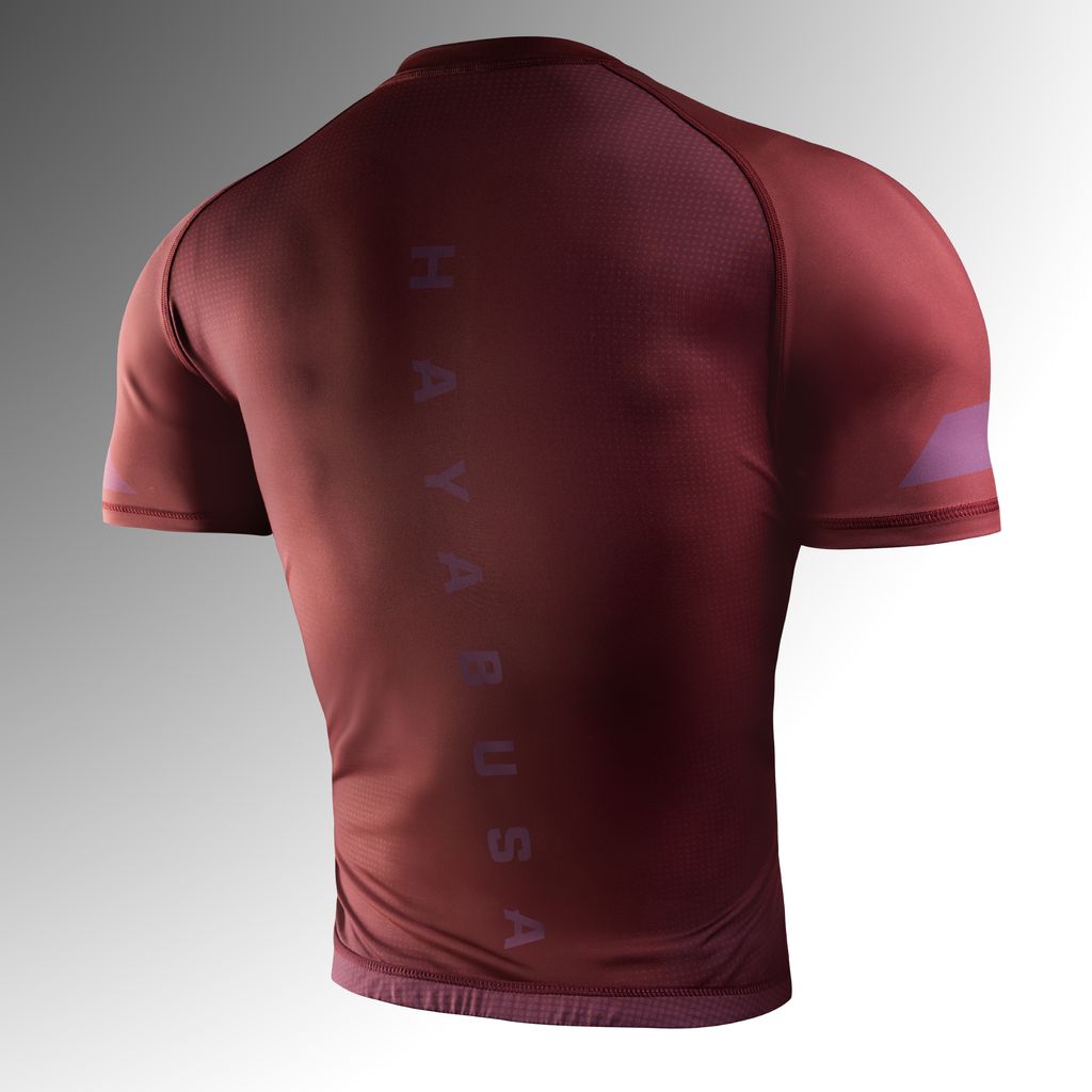 Hayabusa Core Short Sleeve Rashguard voor heren - Donkerrood