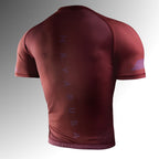 Hayabusa Core Short Sleeve Rashguard voor heren - Donkerrood