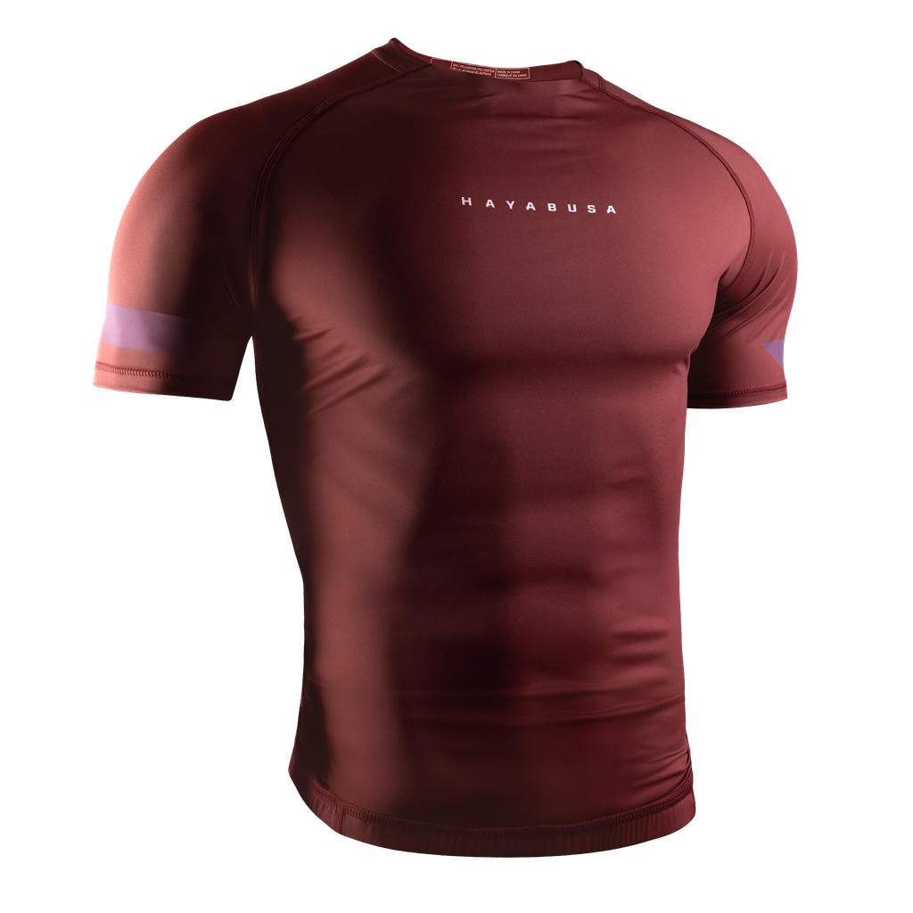 Hayabusa Core Short Sleeve Rashguard voor heren - Donkerrood