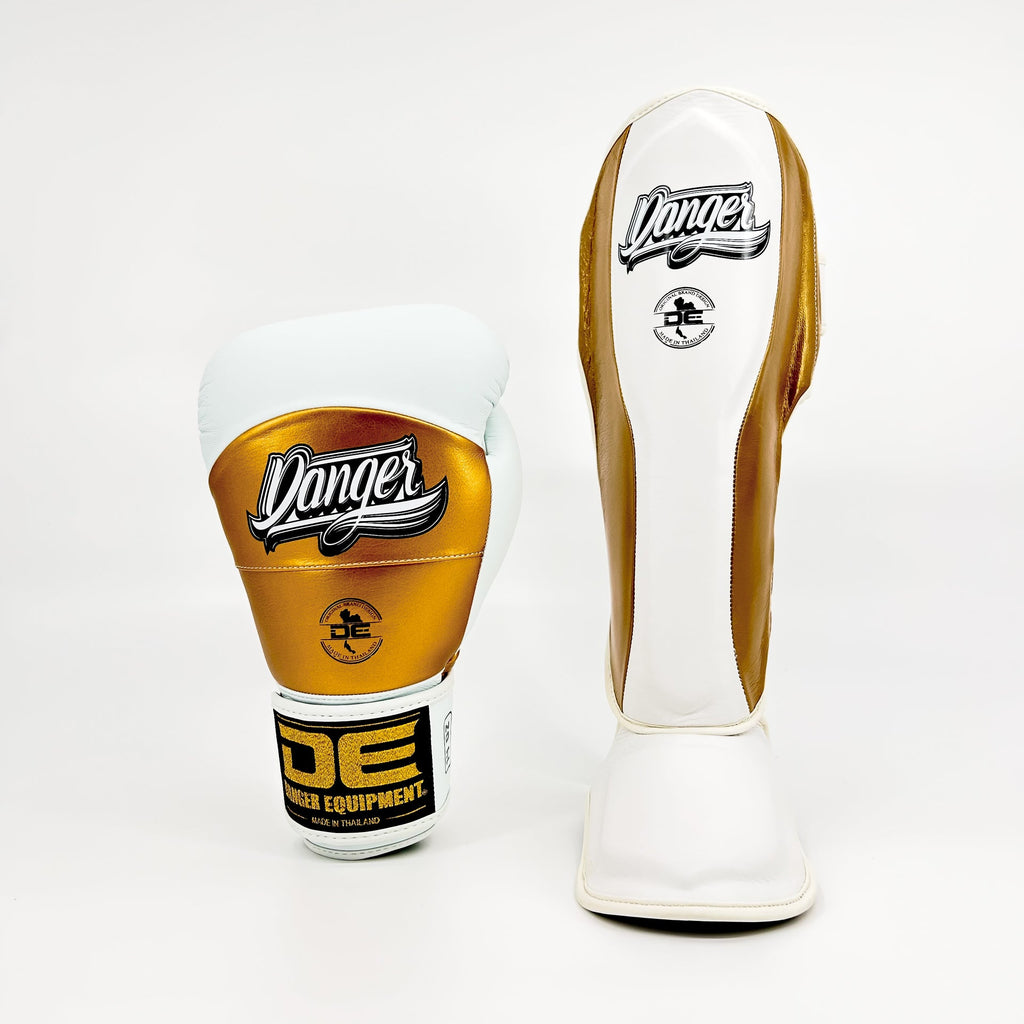 Danger Reborn Bokshandschoenen - microfiber - Wit/Goud