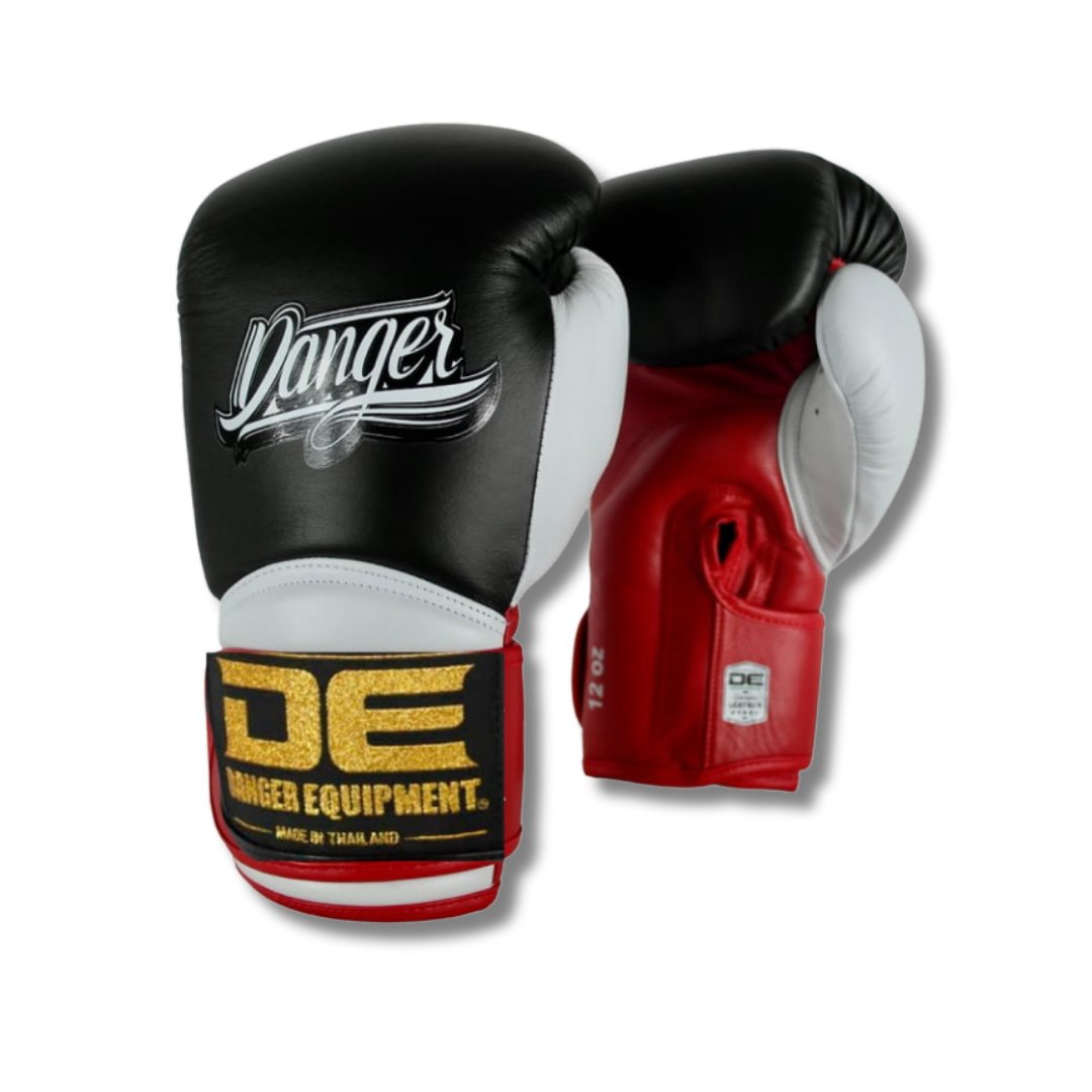 Danger Rocket 5.0 Bokshandschoenen - Echt Leer - Zwart/Wit/Rood