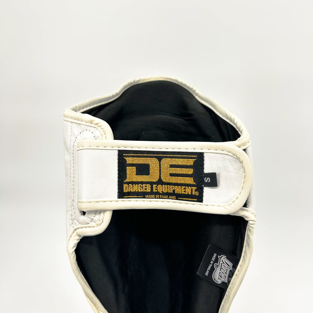 Danger Thai Pro Scheenbeschermers - Echt Leer - Wit