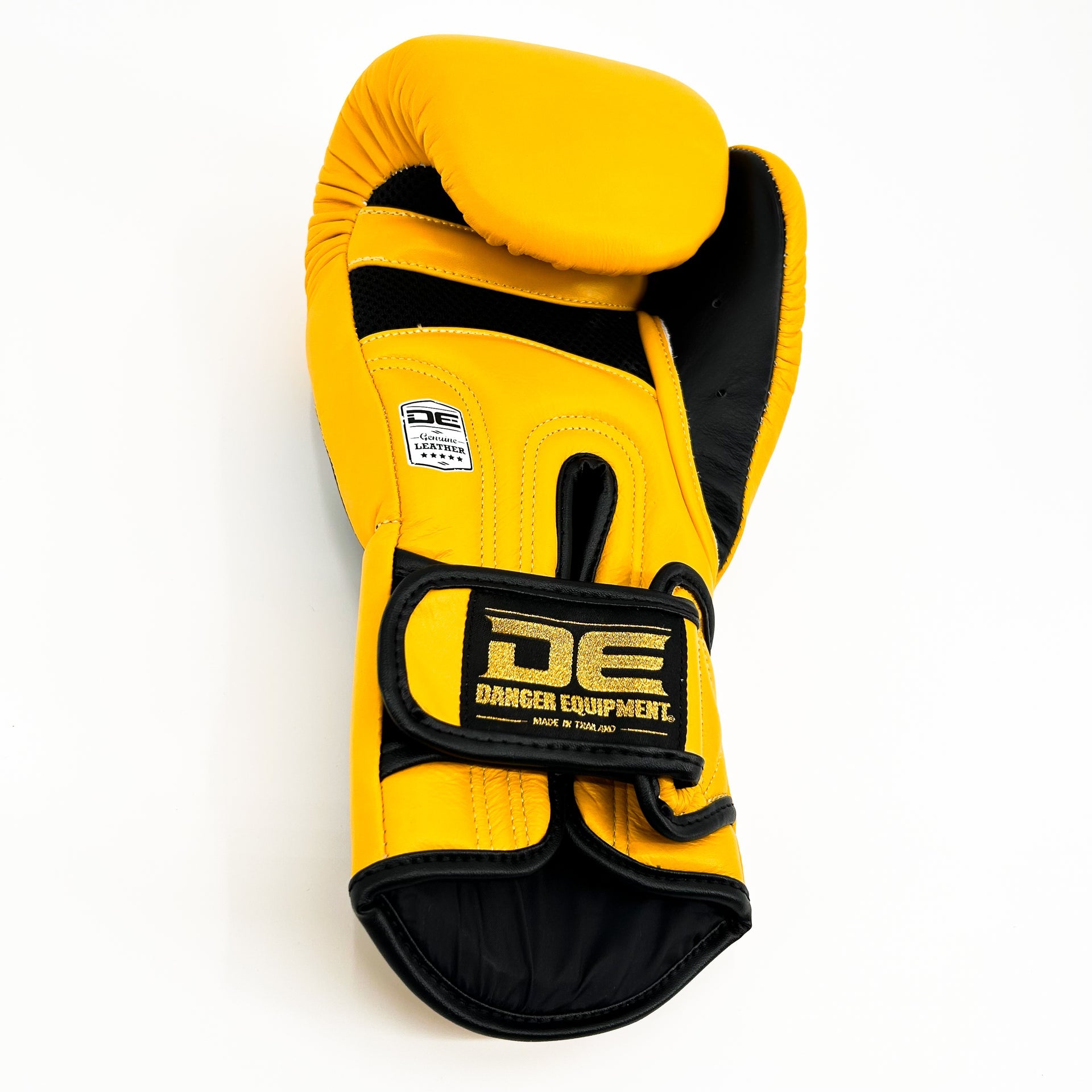 Danger Ultimate Fighter Bokshandschoenen - Echt Leer - Geel/Zwart