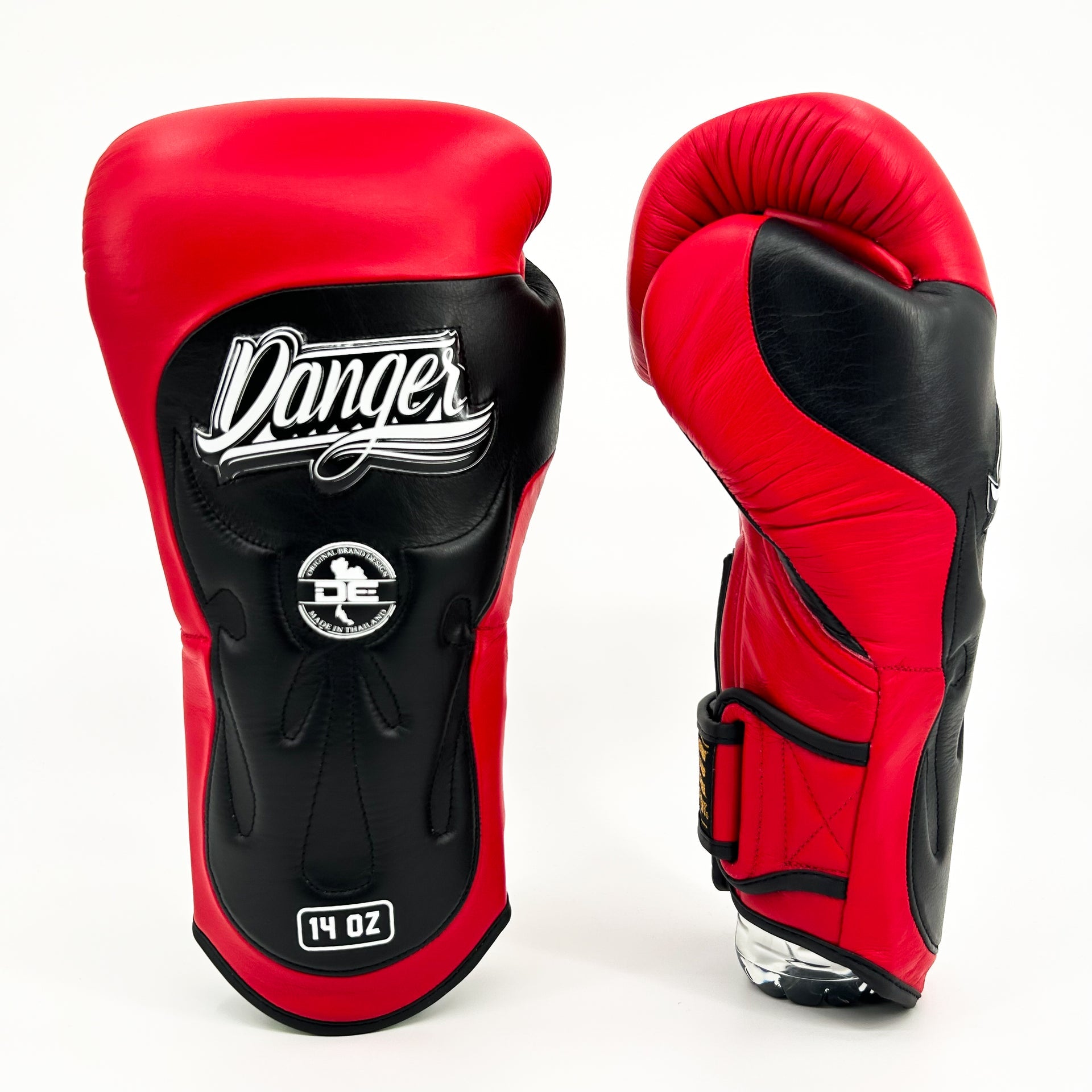 Danger Ultimate Fighter Bokshandschoenen - Echt Leer - Rood/Zwart