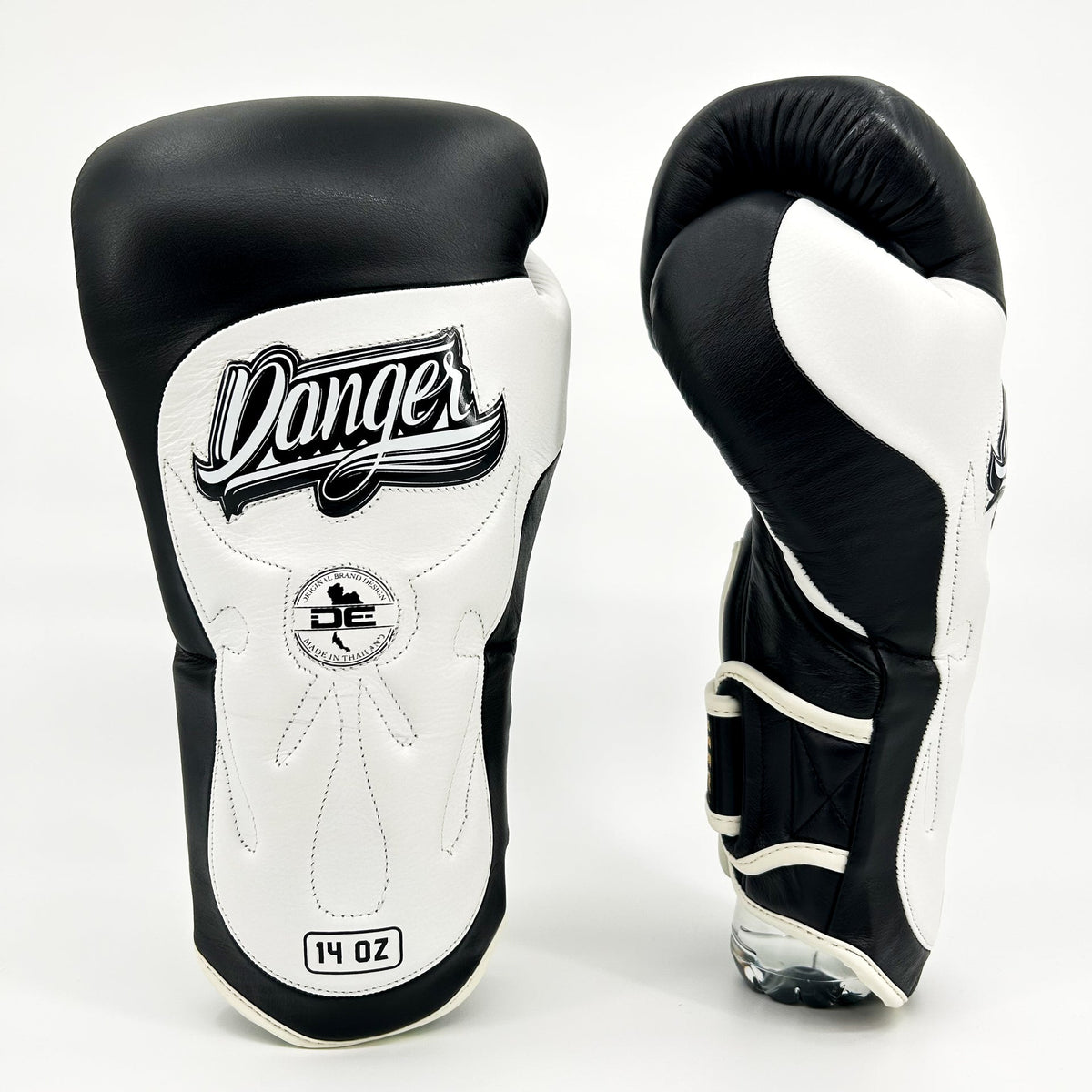 Danger Ultimate Fighter Bokshandschoenen - Echt Leer - Zwart/Wit