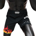 Fairtex AB12 Burn Board Shorts - MMA Shorts - Zwart/Oranje/Geel