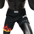 Fairtex AB12 Burn Board Shorts - MMA Shorts - Zwart/Oranje/Geel