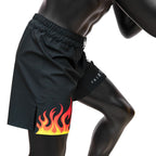Fairtex AB12 Burn Board Shorts - MMA Shorts - Zwart/Oranje/Geel