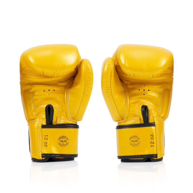 Fairtex BGV19 Deluxe "Tight-Fit" Bokshandschoenen - Goudgeel