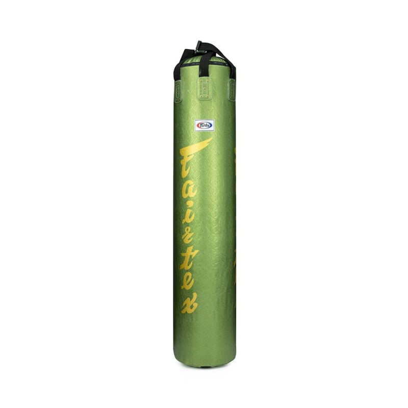Fairtex HB6PY Muay Thai Banana Bag Python Print - 180 cm - Ongevuld - Groen/Goud