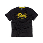 Fairtex TST148 Logo T-Shirt - Zwart - opdruk Goud