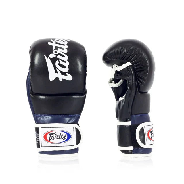 Fairtex FGV18 Super Sparring MMA Handschoenen - Zwart / Blauw