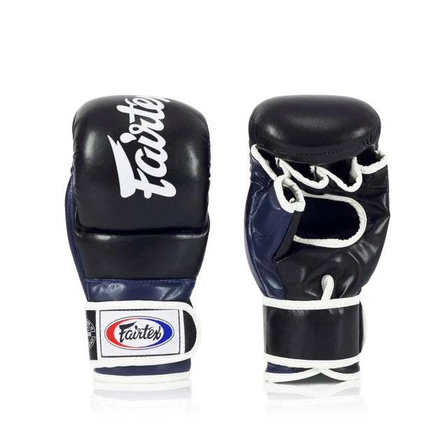 Fairtex FGV18 Super Sparring MMA Handschoenen - Zwart / Blauw