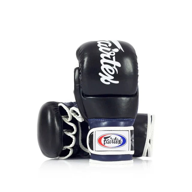 Fairtex FGV18 Super Sparring MMA Handschoenen - Zwart / Blauw