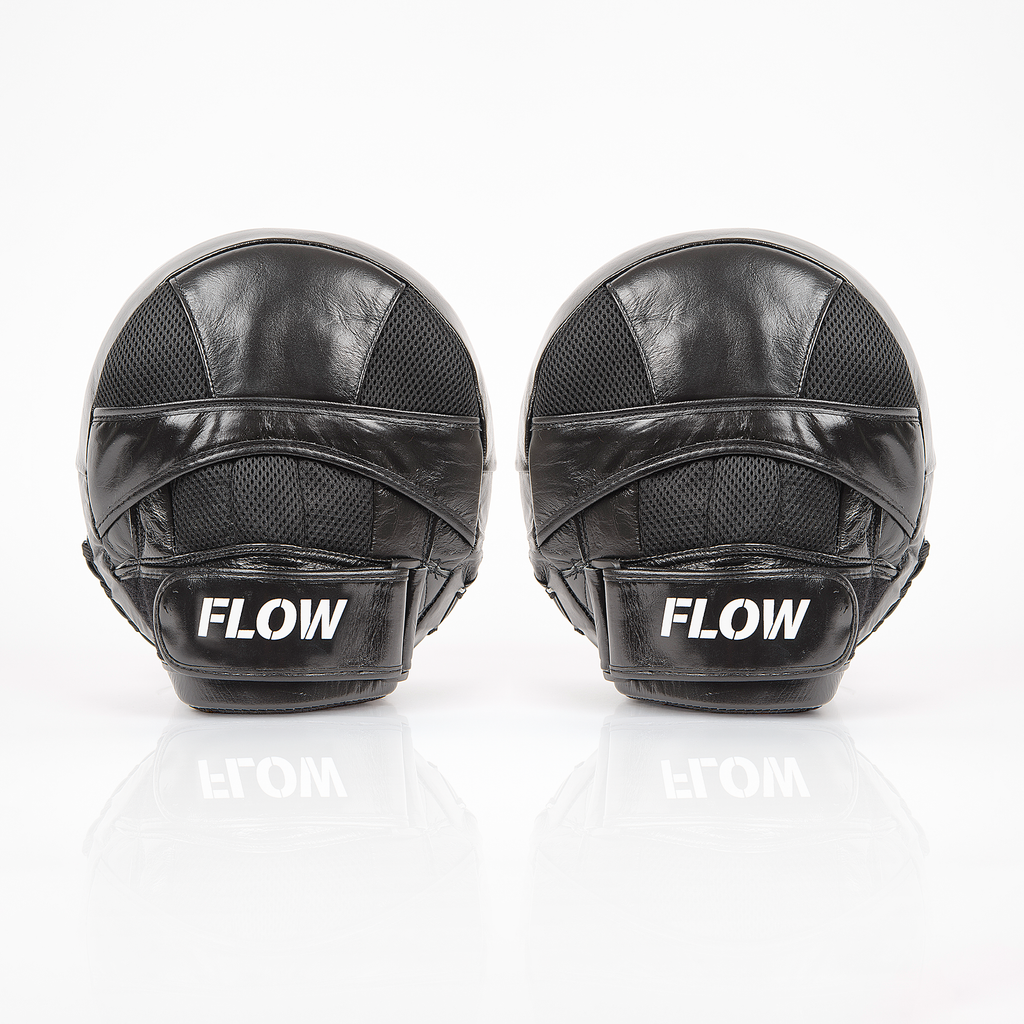 Flow Airmitts - Paar - Echt leer - Zwart/Wit