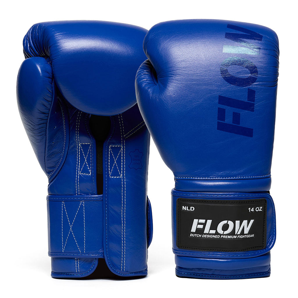 Flow - Challenge Bokshandschoenen - Echt Leer - Blauw