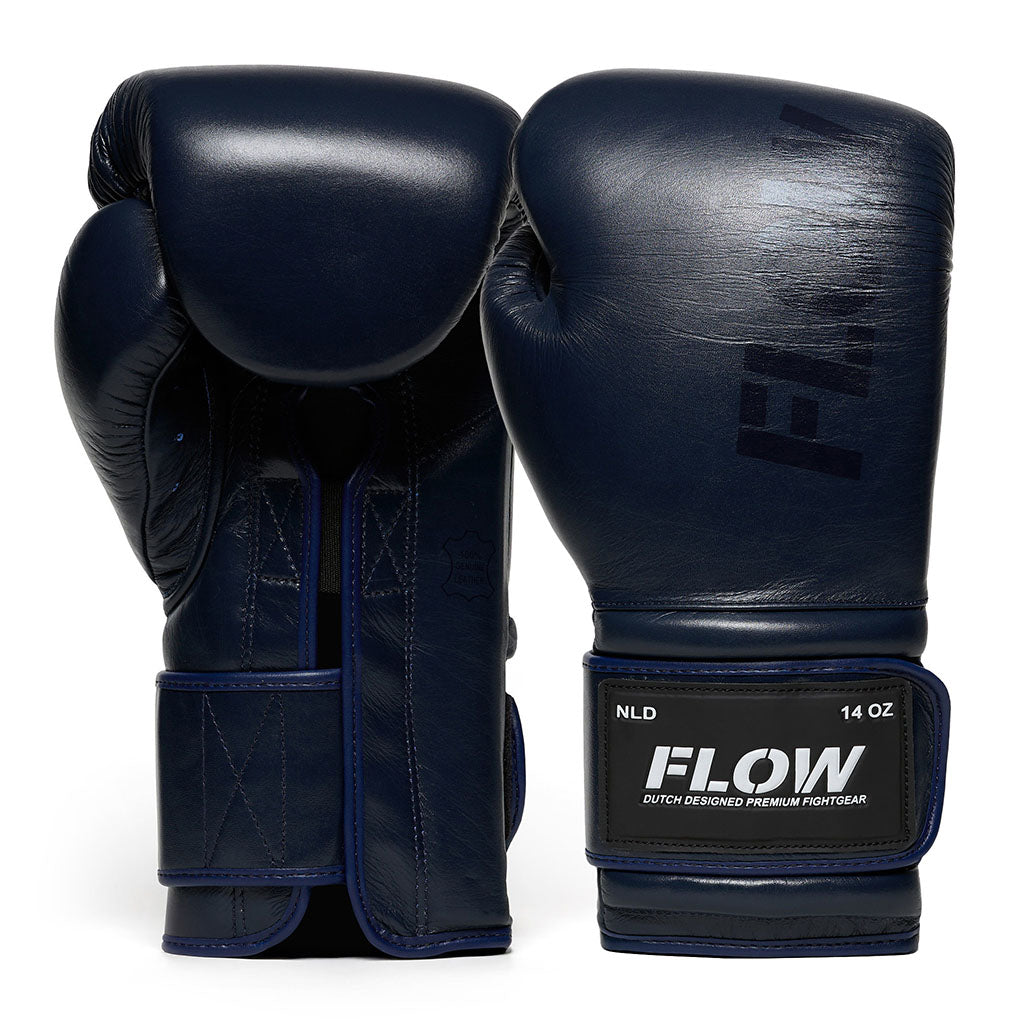 Flow - Challenge Bokshandschoenen - Echt Leer - Donkerblauw