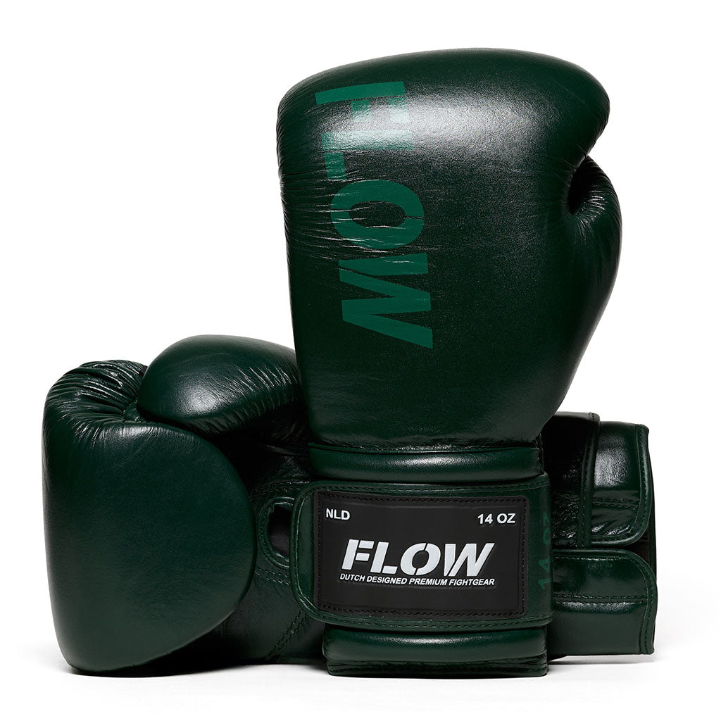 Flow - Challenge Bokshandschoenen - Echt Leer - Donkergroen