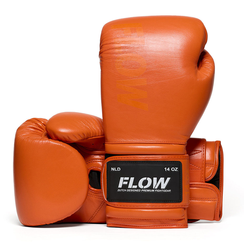 Flow - Challenge Bokshandschoenen - Echt Leer - Oranje is
