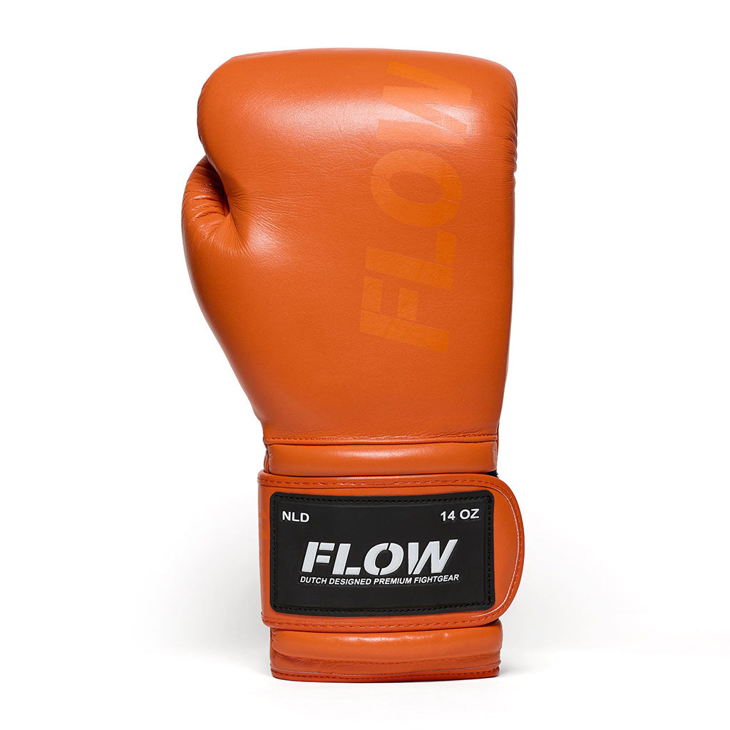 Flow - Challenge Bokshandschoenen - Echt Leer - Oranje is