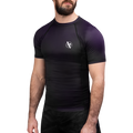 Hayabusa Fusion Short Sleeve Rashguard - Zwart / Paars