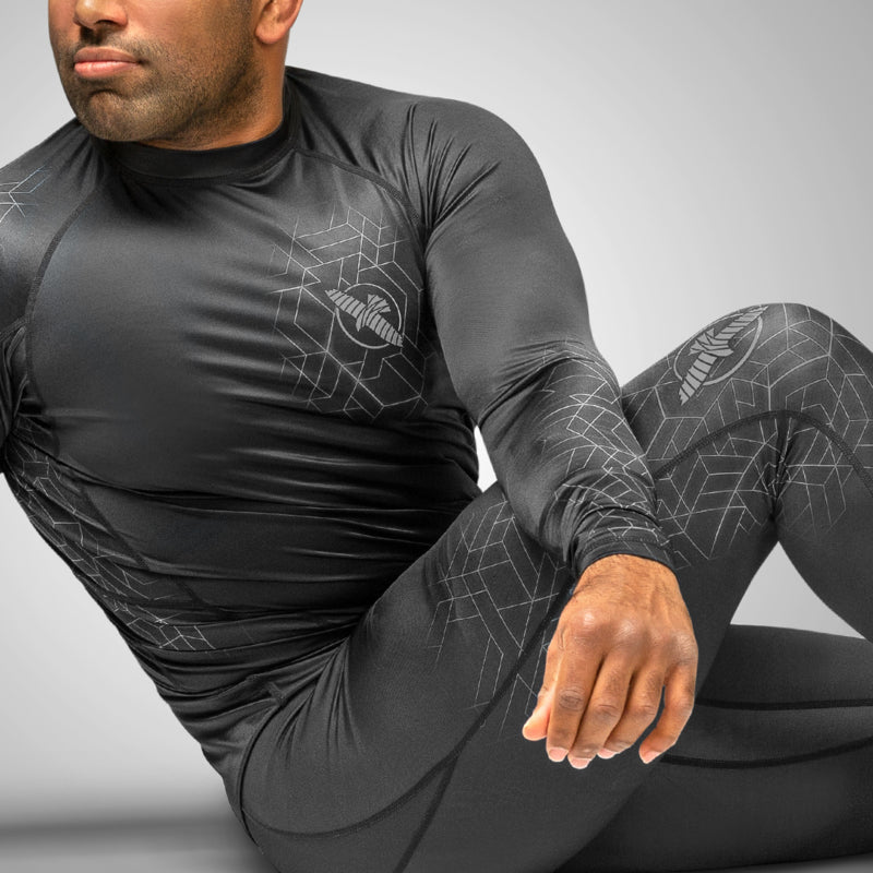 Hayabusa Geo Jiu Jitsu Spats - Zwart / Grijs