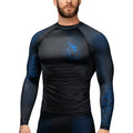 Hayabusa Geo Long Sleeve Rashguard - Zwart / Blauw