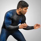 Hayabusa Geo Long Sleeve Rashguard - Zwart / Blauw