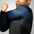 Hayabusa Geo Long Sleeve Rashguard - Zwart / Blauw