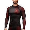Hayabusa Geo Long Sleeve Rashguard - Zwart / Rood