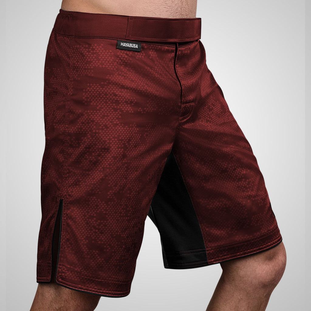 Hayabusa Hexagon Fight Shorts - Bordeaux Rood