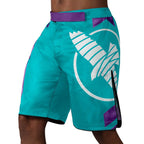 Hayabusa Icon Fight Shorts - Teal / Wit