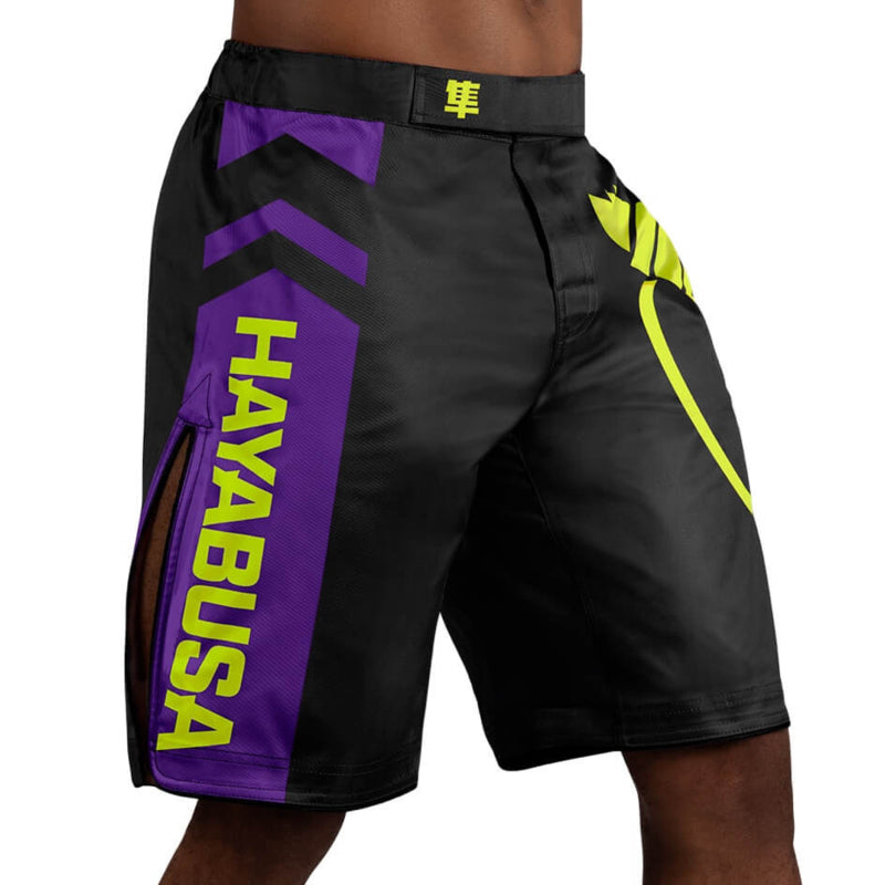 Hayabusa Icon Fight Shorts - Zwart / Neon