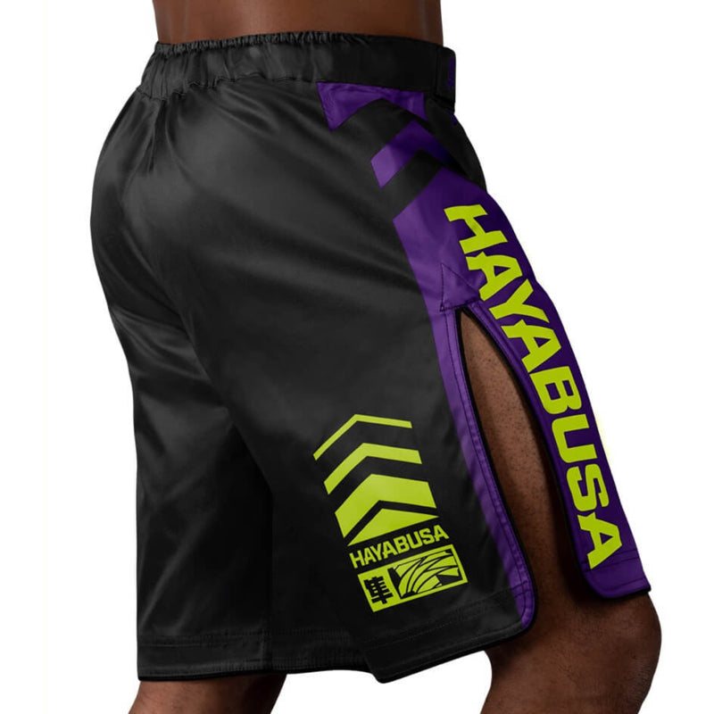 Hayabusa Icon Fight Shorts - Zwart / Neon