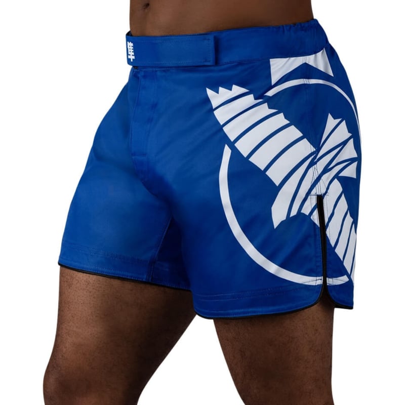 Hayabusa Icon Mid-Length Fight Shorts - Blauw / Wit